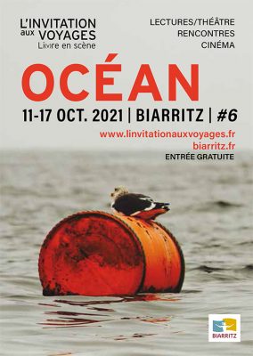 affiche de l'édition 2021 du festival L'invitation aux voyages de Biarritz