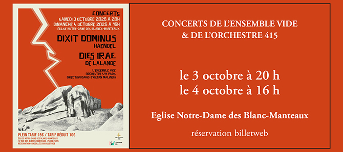 image Concerts de l'Ensemble Vide & de l'Orchestre 415